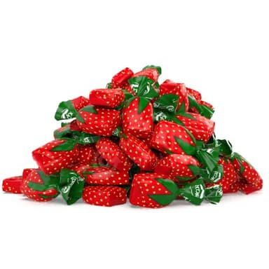 Strawberry Hard Candy Individually Wrapped – Halloween Candy Bulk with Fruit-Filled Center, 2 lbs Bon Bons for Piñata Filler, Candy Bags, Party Favors - Image 8