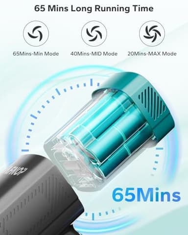 AFNOP Cordless Vacuum Cleaner, 550W/45Kpa/65Mins Vacuum Cleaners for Home, Self-Standing Stick Vacuum with LED Display, Rechargeable Cordless Vacuum, Lightweight for Carpet, Pet Hair, Hardwood Floor - Image 3
