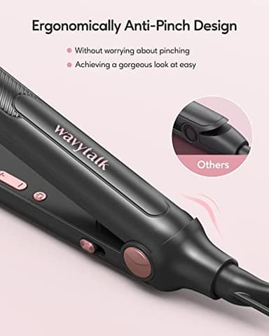 Wavytalk 3/10" Small Flat Iron, Pencil Flat Iron for Short Hair, Pixie Cut and Bangs, Curling Iron for Short Hair, Mini Hair Straightener for Edges with Anti-Pinch Design, Tiny Hair Straightener - Image 3