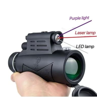 120X50 High Power Monocular Telescope for Adults – HD Starscope Monocular with Night Vision, Laser & UV Light – Waterproof Compact Spotting Scope for Bird Watching, Hunting, and Travel - Image 4
