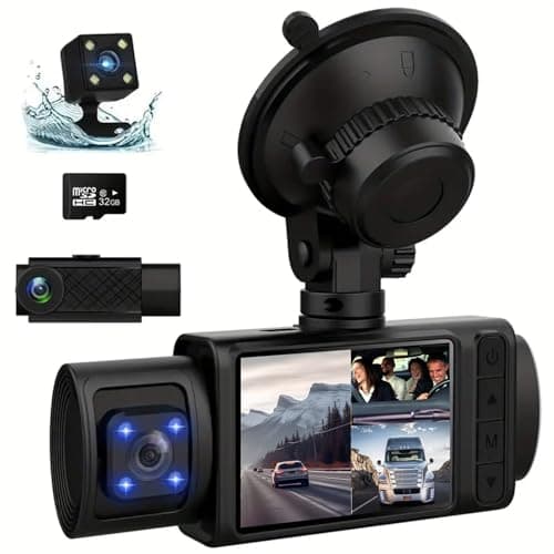 Dash Camera for Cars Dash cam car dashcam TIK tok Driving Recorder Video Recorder HD Three-Camera car Recorder, Support Loop Recording - Image 1