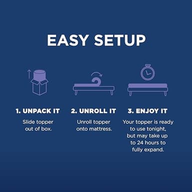 TEMPUR-Adapt 3" Memory Foam Mattress Topper, Twin, White - Image 9