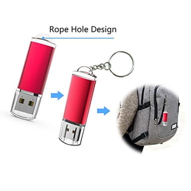 RAOYI 10PCS 16G USB Flash Drive USB 2.0 Memory Stick Thumb Drive Jump Drive Pen Drive-Red - Image 5