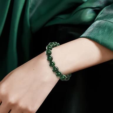 Lusomch Jade Bracelet Healing Bracelets for Women Bracelet Men Feng Shui Bracelet Jade Jewelry with Jade Beads 13.5mm - Image 7