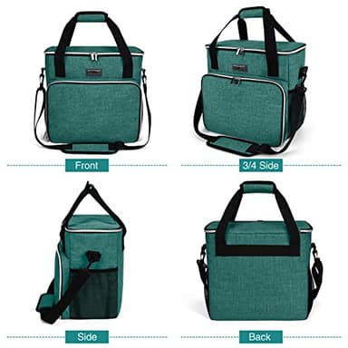 BAGLHER Pet Travel Set Airline-Approved Carrier for Small/Medium Cats & Dogs + Travel Bag with Food Containers & Silicone Bowls, Grey & Green - Image 2