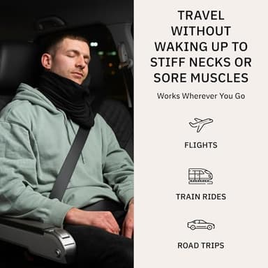 trtl Pillow - Scientifically Proven, Super Soft Neck Support Travel Pillow for Sleeping - Lightweight and Machine Washable - Ergonomic Design for Traveling on Airplanes, Cars, and Trains - Grey - Image 5