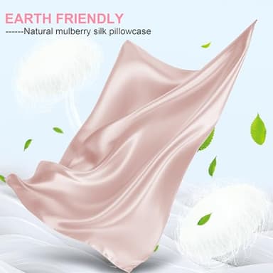 Silk Body Pillow Cover with Zipper, Mulberry Silk Pillow Cases Body Size Ultra Smooth and Soft Breathable Cooling Silk Satin Body Pillowcase for Hair and Skin (20x54 Inches, 1 Pack) - Image 2