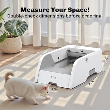 S6 Self Cleaning Litter Box, Upgraded Automatic Cat Litter Box Self Cleaning That Can Use Clumping Cat Litter, Open Design with Cats Taking to It Immediately, Anti Pinch and Odorless - Image 4