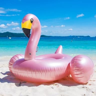 Jasonwell Giant Inflatable Flamingo Pool Float with Fast Valves Summer Beach Swimming Pool Floatie Lounge Floating Raft Outdoor Party Decorations Toys for Adults (XXXL - Image 7