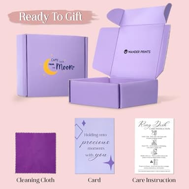 WANDER PRINTS Mothers Day Gifts For Mother - Ceramic Ring Dish Jewelry Tray for Mom - Never Forget That I Love You - Valentines Day Christmas Birthday Gifts for Mom from Daughter Son - Image 3