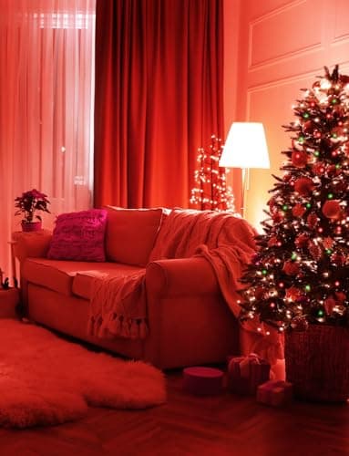 Red Light Bulb, Red Christmas Light Bulb A19 9W (60W Equivalent), 120V E26 Base A19 LED Colored Bulb, Color LED Bulbs, 4 Pack for Party, Porch, Holiday Lighting - Image 6