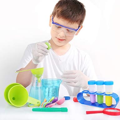 UNGLINGA Kids Science Experiment Kit with Lab Coat Scientist Costume Dress Up and Role Play Toys Gift for Boys Girls Kids Christmas Birthday Party - Image 4
