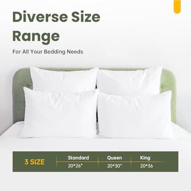 Fairpeak Waterproof Pillow Protector – Queen Size 4 Pack Pillow Covers with Hidden Zipper, TPU Coating, Oeko-TEX Certified Polyester, Machine Washable, Wrinkle & Shrink Resistant - Image 7