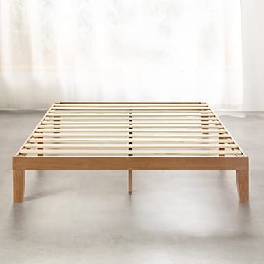 Mellow Naturalista Classic - 12 Inch Solid Wood Platform Bed with Wooden Slats, No Box Spring Needed, Easy Assembly, King, Natural Pine - Image 5