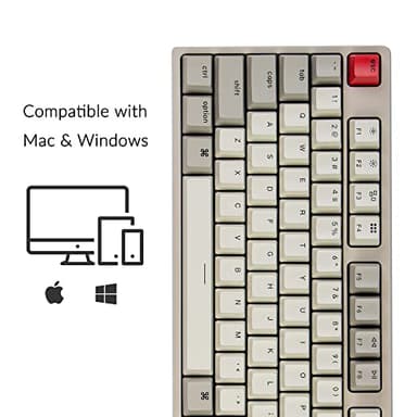 Keychron C2 Full Size Wired Mechanical Keyboard Compatible with Mac, Keychron Brown Switch, 104 Keys ABS Retro Color Keycaps Gaming Keyboard for Windows, USB-C Type-C Braid Cable - Image 2