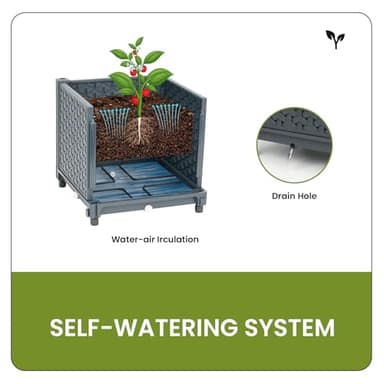Tomato Planter with Trellis Cage Raised Garden Bed Planters Boxes with Tomato Plant Cages Support Self Watering Pots for Climbing Flowers Vegetable Vine Vegetables Patio Greenhouse Indoor Outdoor - Image 4