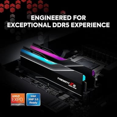 G.SKILL Trident Z5 Neo RGB Series DDR5 RAM (AMD Expo & Intel XMP 3.0) 64GB (2x32GB) 6000MT/s CL36-36-36-96 1.35V Desktop Computer Memory U-DIMM - Matte Black (F5-6000J3636F32GX2-TZ5NR - Image 3