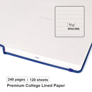 Comix 6 Pack Lined Journal Notebooks for Work, 240 Pages, 5.5"x8.3", Navy Blue, Hardcover, A5 Medium College Ruled, Journaling Notebooks for Notes-taking, Fits for Office School Home - Image 3