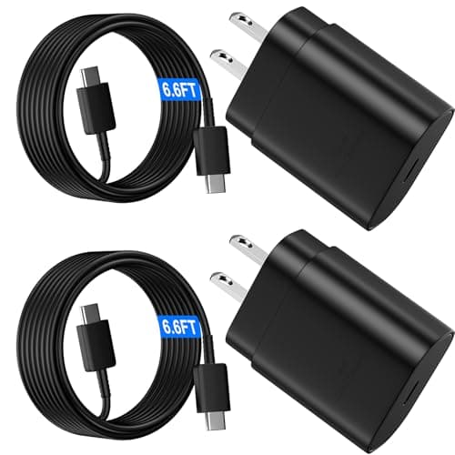 Android Charger, 25W Super Fast Charger USB C Samsung Phone Charger Fast Charging 6.6FT C Type Cord for Samsung Galaxy S25/S25 Ultra/S25+/S24/S24 Ultra/S24+/S23 Ultra/S23/s22/S21/S20/Note 20/10 - Image 1