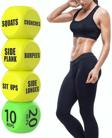 TidyFriend Exercise Dice – 6 Sided Foam Workout Dice for Teens & Adults, Fun Fitness Equipment for Solo or Group Classes, Home Gym Use – Great Workout Equipment & Gifts for Gym Lovers (Yellow - Image 3
