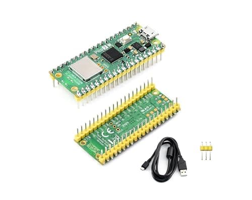 Pico 2 W with Pre-Soldered Header Compatible with Raspberry Pi Pico 2 W Microcontroller Board, 2.4GHz 802.11n Wireless LAN WiFi 4 and Bluetooth 5.2, Based on RP2350 Dual-Core & Dual-Architecture - Image 1