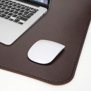 Leather Desk pad Protector, Large Desk mat with Natural Cork & PU Leather,Mouse pad,Non-Slip Office Desk Mat,Waterproof Desk Writing Pad for Office and Home (47in*17in,Coffee) - Image 5