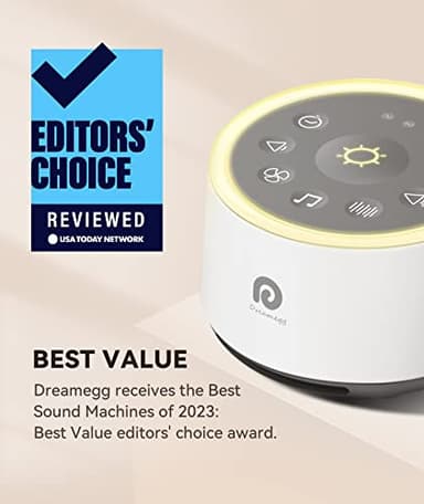 Dreamegg D1 Sound Machine - White Noise Machine with Baby Night Light for Sleeping, High Fidelity Sounds, Timer & Memory Feature, Sound Machine for Baby Adults, Home, Office, Travel (White) - Image 2