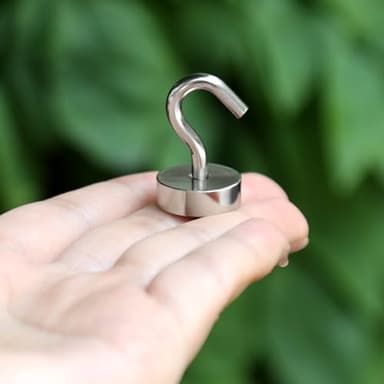 Neosmuk Magnetic Hooks, Cruise Ship Essentials, 30lb+ Heavy Duty Magnetic Hooks for Cruise Cabins, Refrigerator, Grill, Hanging, and Travel | Extra Strong Must-Haves Magnet Hook,Silver, 5 Pack - Image 3