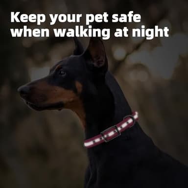 PUPTECK Heavy Duty Dog Collar with Handle Bungee for Small Medium Large Dogs, Tactical Dog Training Collar for Easy Control, Reflective Padded Dog Collars for Walking Running, Deep Pink, S - Image 6