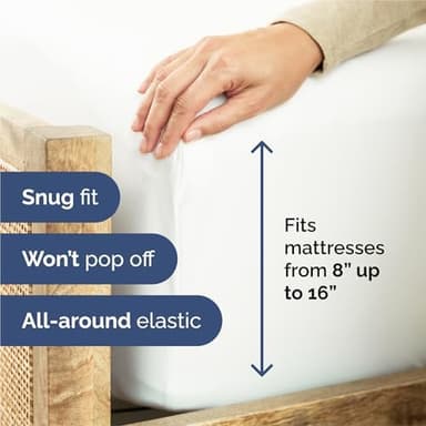 King 6 Piece Sheet Set - Comfy Breathable & Cooling - Ultra Soft Hotel Luxury Bedding Set with 8-16 Inch Deep Pockets - 1 Flat & 1 Fitted Sheet & 4 Pillowcases - Cozy, Wrinkle Free & Easy Care - White - Image 5