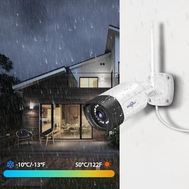 Hiseeu 5MP WiFi Security Camera System Outdoor,12Pcs 16CH NVR Camera Surveillance System,Color Night Vision, Spotlight& Siren Alarm,2-Way Audio,3TB HDD for 24/7 Recordings - Image 7