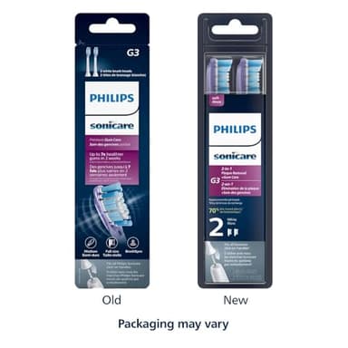Philips Sonicare G3 2-in-1 Plaque Removal + Gum Care Brush Heads, Genuine Replacement Toothbrush Heads, White, 2 Pack, HX9052/65 - Image 9