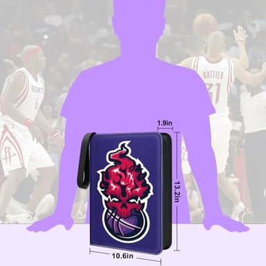Basketball Card Binder, Trading Sports Card Binder Holder 900 Pockets with 50 Removable Pages, 9 Pocket Collector Album Storage Double Sided,Folder Book Case Gift for Boys And Girl (Purple) - Image 7