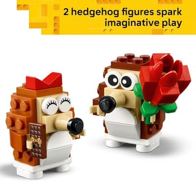 LEGO Hedgehog Picnic Date Building Toy - Animal Figures and Playset for Kids, Boys and Girls, Ages 8+ - Gift for Her and Him - with 2 Hedgehog Toys and Accessories - 40711 - Image 5