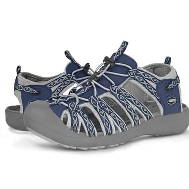 GRITION Hiking Sandals Women Closed Toe, Waterproof Lightweight Adjustable Hiking Athletic Sandals, Breathable For Beach Summer Adventure Comfortable Outdoor Sport (7 US, Navy) - Image 1