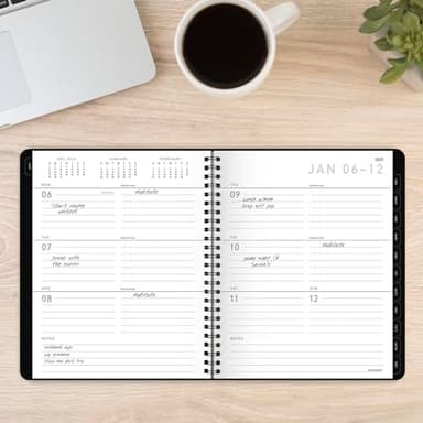 AT-A-GLANCE 2025 Planner, Weekly & Monthly, 7" x 8-3/4", Medium, Contemporary Lite, Black (7054XL0525) - Image 3