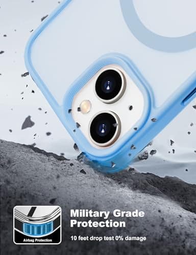Tigowos for iPhone 15 Magnetic case Fits MagSafe 15FT Drop Resistant Anti-Yellowing Heavy Duty Shockproof Back Cover Fits iPhone 15 Phone Cases 6.1", Sierra Blue - Image 2