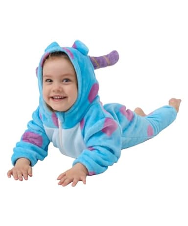 SCOPUCI Unisex Baby Animal Onesie Pajamas,Infant Flannel Halloween Cosplay Costume, Toddler Christmas Homewear/Sleepwear - Image 4