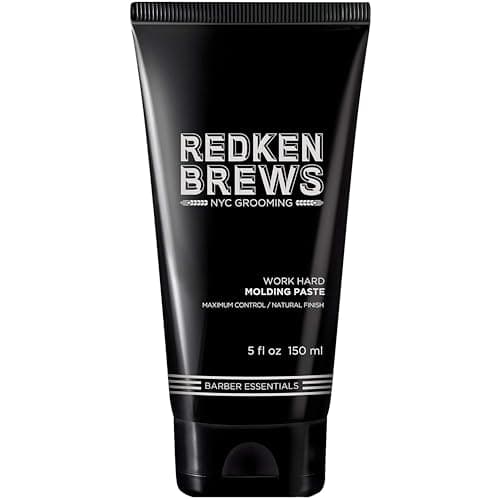 Redken Brews Molding Paste For Men For all Hair Types - High Hold & Maximum Control, Natural and Matte Finish, Sulfate-Free, 5 Fl Oz - Image 1