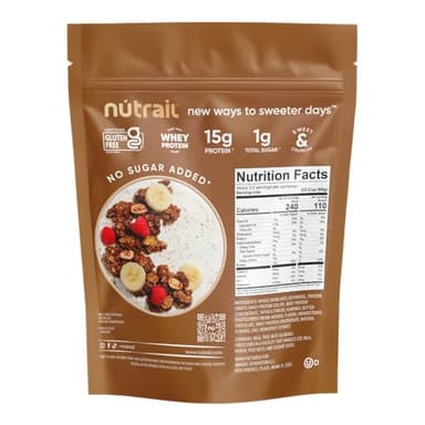 NuTrail 15g Protein Granola Cereal, Chocolate, No Sugar Added, Gluten Free, Made with Whey, 8 oz. 3 Count - Image 2