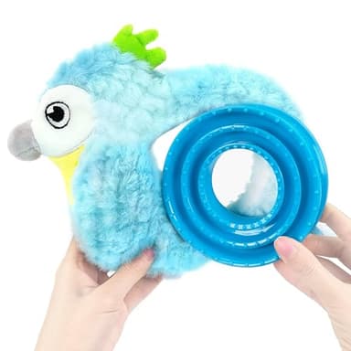 CHIWAVA 2-in-1 Dog Interactive Squeaky Plush Toy Bird with Slow Feeder Bowl for Small Medium Dogs 11.4 Inch - Image 4