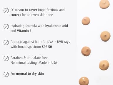 Lune+Aster CC Cream Broad Spectrum SPF 50/PA+++ - Medium - Medium coverage CC Cream with SPF 50 creates a dewy glow - Image 6