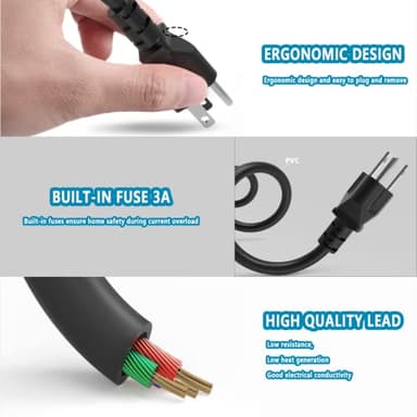 GVKRLXZ Replacement for 65W Dell Laptop Charger USB-C;Compatible with Dell Latitude/Chromebook/XPS 65 Watt USB Type C AC Power Adapter Cord - Image 5