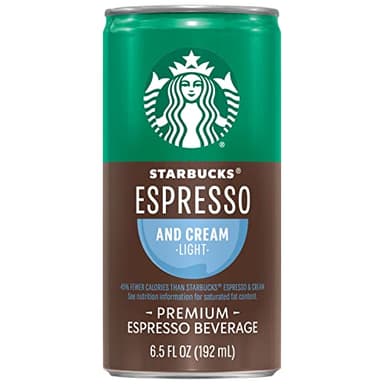 Starbucks Ready to Drink Coffee, Espresso & Cream Light , 6.5oz Cans (12 Pack) (Packaging May Vary) - Image 5