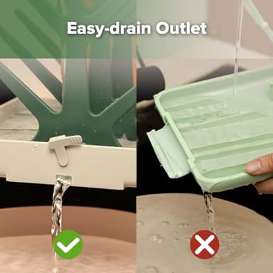 haakaa Baby Bottle Drying Rack, Space Saving Bottle Drying Tree for Bottles/Pump Parts/Pacifiers and Other Baby Essentials, Easy-Store Dryer Rack Great for Home & Travel, BPA Free (Forest Green) - Image 7