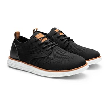 Bruno Marc Men's KnitFlex Craft Mesh Oxfords Sneakers Casual Dress Lace-Up Lightweight Walking Shoes,Size 10,6-Black,SBOX2406M - Image 3