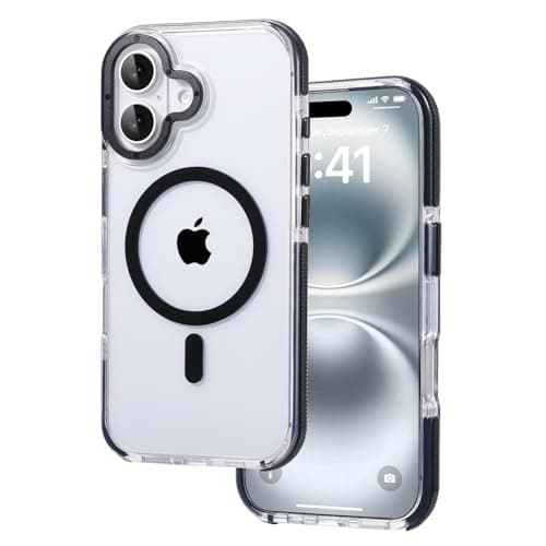 Tigowos Compatible with iPhone 16 Bumper case Fits MagSafe 10FT Drop Resistant Anti-Yellowing Shockproof Back Cover Fits iPhone Phone Cases 6.1", Clear Bumper - Image 1