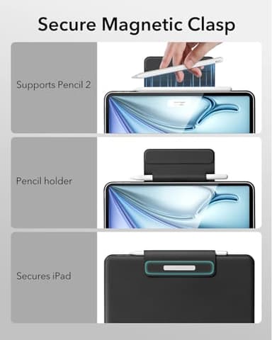 ESR iPad Air 13 Inch Case Keyboard (M3/M2, 2025/2024) & iPad Pro 12.9 inch (3/4/5/6th Gen) Magic Keyboard, Easy-Set Floating Cantilever Stand, Precision Multi-Touch Trackpad, Rebound Series, Black - Image 7