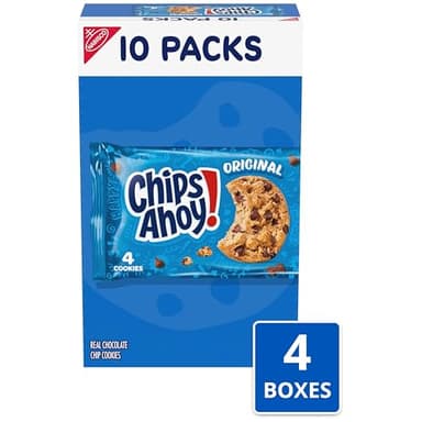 CHIPS AHOY! Original Chocolate Chip Cookies, 40 Snack Packs (4 Cookies Per Pack, 4 Boxes) - Image 4