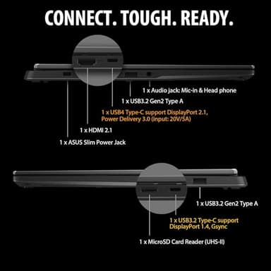 ASUS TUF Gaming A14 Copilot+ PC Gaming Laptop, 14” WQXGA 16:10 165Hz Display, AMD Ryzen™ AI 7 8845HS, NVIDIA® GeForce RTX™ 4050, 16GB LPDDR5X, 512GB PCIe® Gen 4.0 SSD, Wi-Fi 6E, Windows 11 Home - Image 6